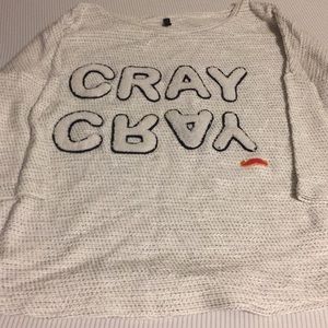 Cotton and polyester sweatshirt with short sleeves